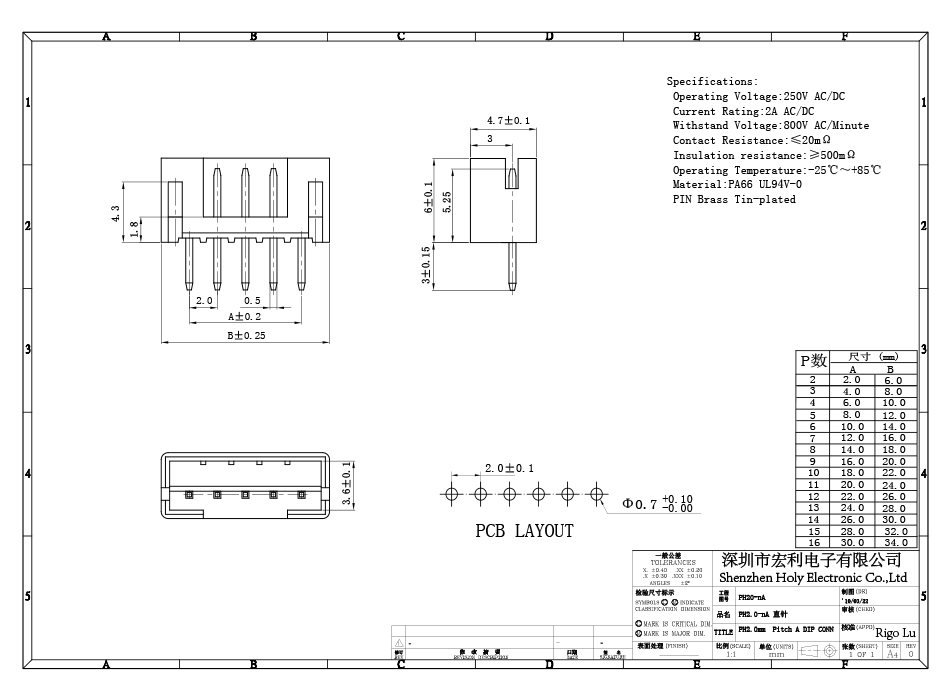 新品现货供应PHD2.0直针连接器2.0间距按插件条形连接器2-12P,青青草手机视频